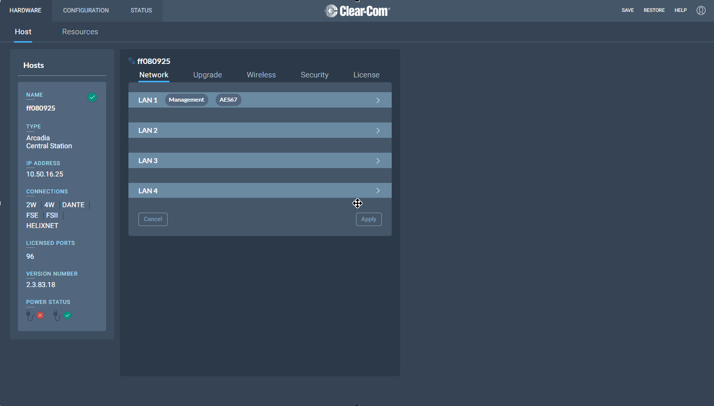 Arcadia landing page