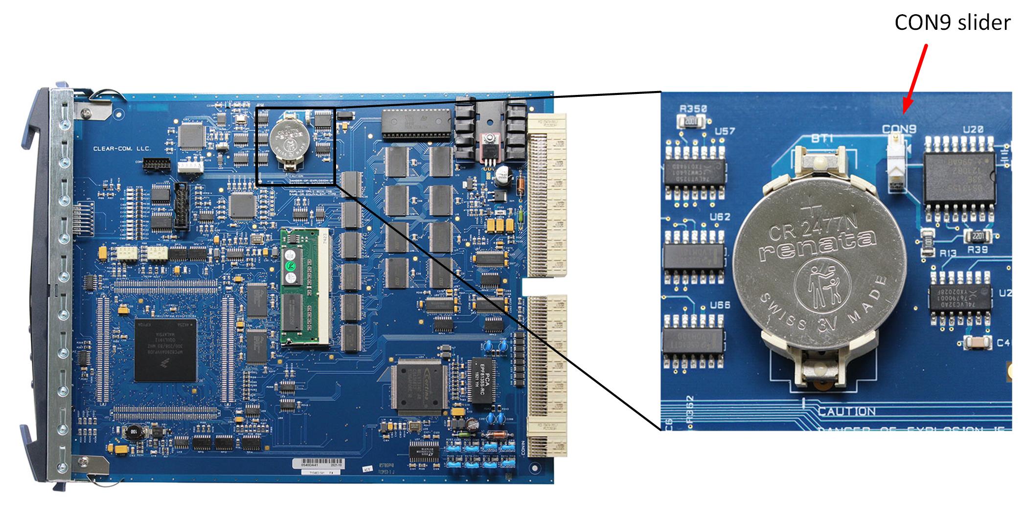 CPU battery slider
