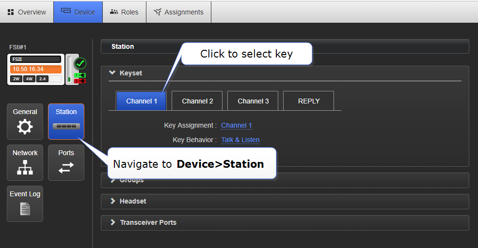 Change Channel on Base