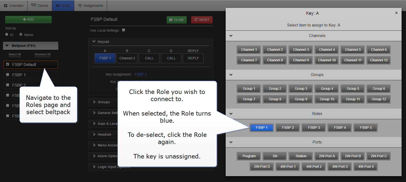 Point to point connection