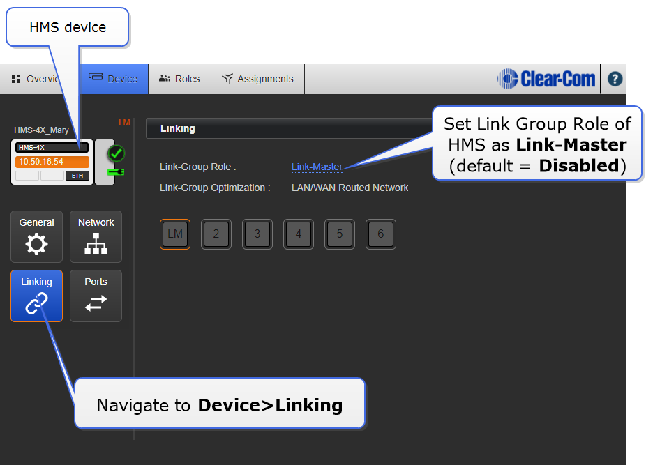 Link HelixNet to LQ 1