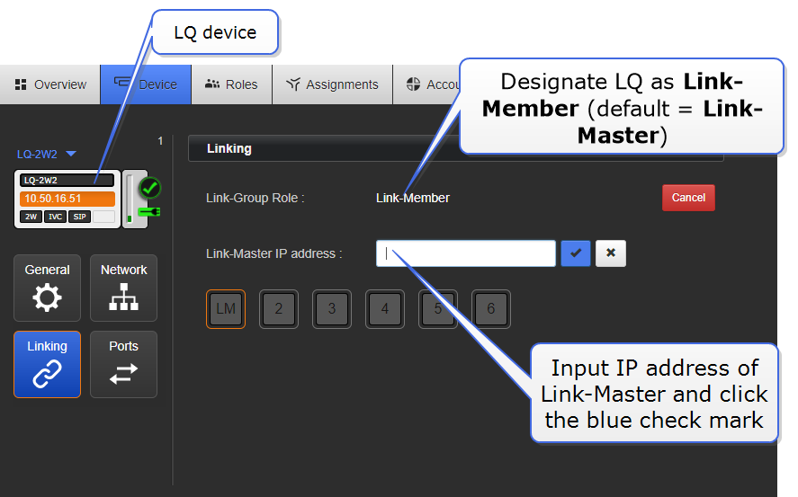 Link HelixNet to LQ 2