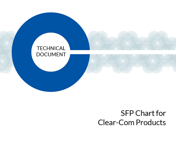SFP Chart for Clear-Com Products
