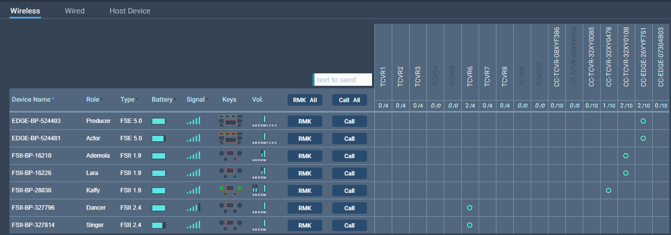 Wireless status page