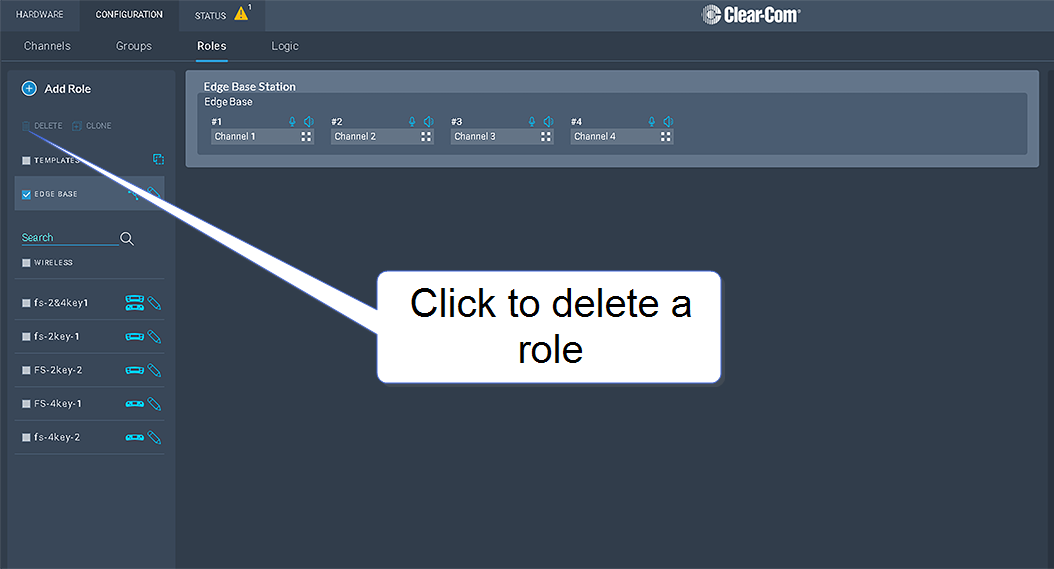 Delete role