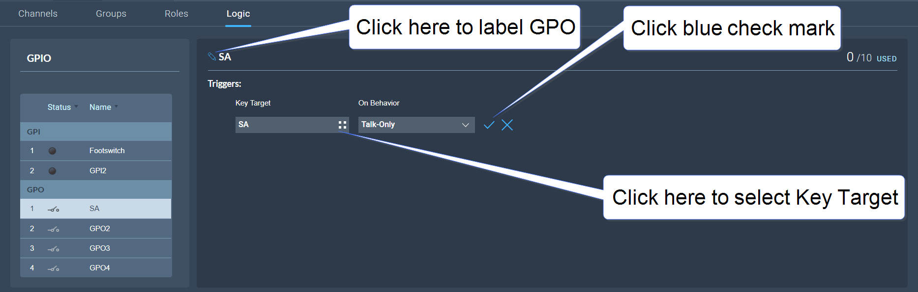 GPO - stage announce to speaker GPO - stage announce to speaker